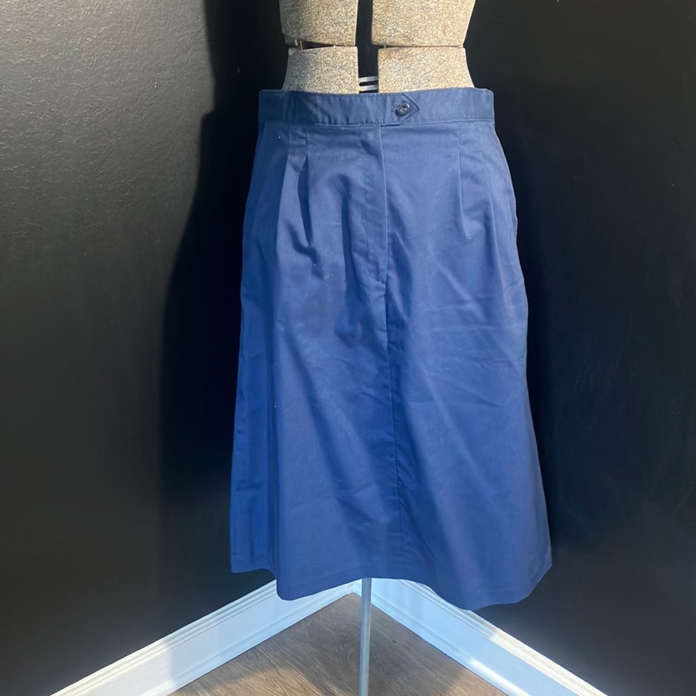Vintage 1970s Sears Skirts That Fit Navy Blue A-line Skirt Size 18 with Pockets